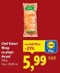 Lidl Chef Select Wrap cu piept de pui Ofertă