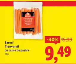 Lidl Baroni Crenvursti cu carne de pasăre Ofertă