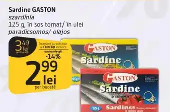 Supeco Sardine GASTON Ofertă