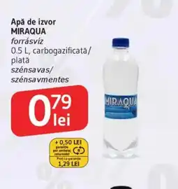 Supeco Apă de izvor MIRAQUA Ofertă