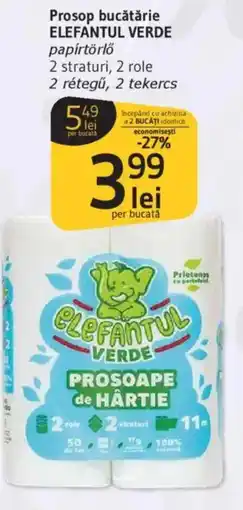 Supeco Prosop bucătărie ELEFANTUL Verde Ofertă
