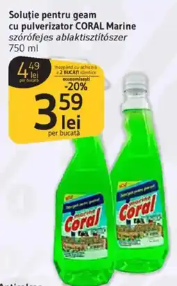 Supeco Soluţie pentru geam cu pulverizator CORAL Marine Ofertă