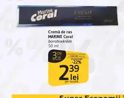 Supeco Cremă de ras MARINE Coral Ofertă