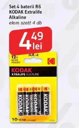 Supeco Set 4 baterii R6 KODAK Extralife Alkaline Ofertă