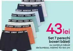 Pepco Set 7 perechi boxeri băieţi Ofertă