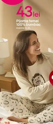 Pepco Pijama femei 100% bumbac Ofertă