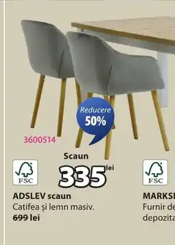 JYSK ADSLEV scaun Ofertă