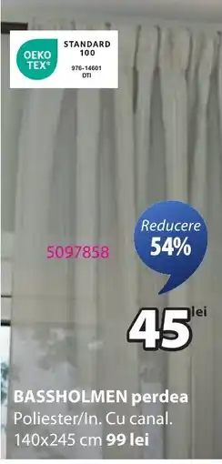 JYSK BASSHOLMEN perdea Ofertă