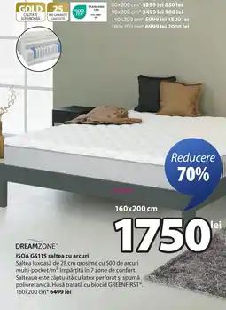 JYSK DREAMZONE® ISOA GS115 saltea cu arcuri Ofertă