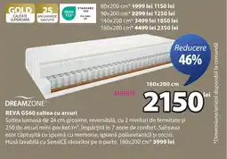 JYSK DREAMZONE® REVA GS60 saltea cu arcuri Ofertă