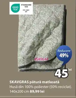 JYSK SKAVGRAS pătură matlasată Ofertă