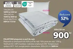 JYSK FALKETIND plapumă cu puf de raţă Ofertă