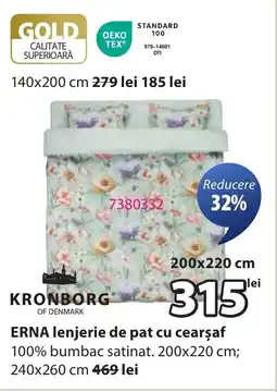 JYSK ERNA lenjerie de pat cu cearşaf Ofertă