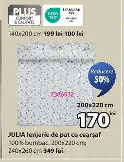 JYSK JULIA lenjerie de pat cu cearşaf Ofertă