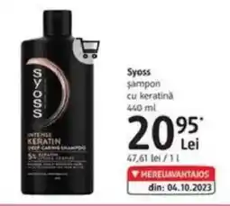 DM Syoss sampon cu keratina Ofertă