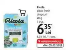 DM Ricola alpin fresh dropsuri Ofertă
