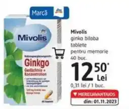 DM Mivolis ginko biloba tablete pentru memorie Ofertă