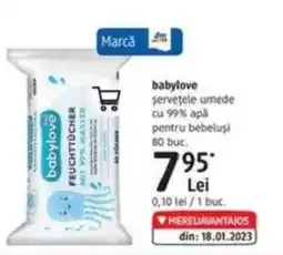 DM Babylove servetele umede cu 99% apă pentru bebeluşi Ofertă