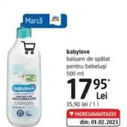 DM Babylove balsam de spalat pentru bebeluşi Ofertă