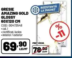 Ambient Gresie amazing gold glossy Ofertă