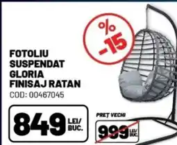 Ambient Fotoliu suspendat gloria finisaj ratan Ofertă
