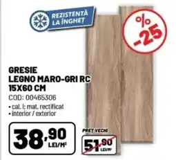 Ambient Gresie legno maro-gri RC Ofertă