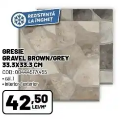 Ambient Gresie gravel brown/grey Ofertă