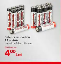 Kik Baterii zinc-carbon AA şi AAA Ofertă