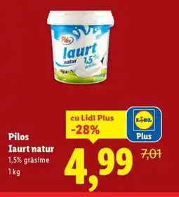 Lidl Pilos Iaurt natur Ofertă
