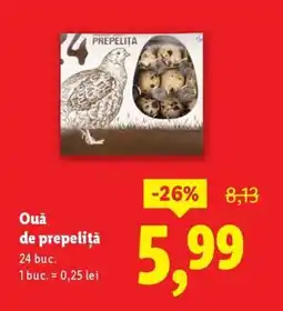 Lidl Ouǎ de prepeliţă Ofertă