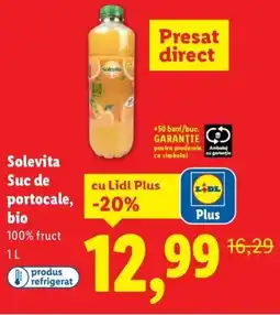 Lidl Solevita Suc de portocale, Bio Ofertă