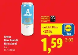 Lidl Argus Bere blondǎ fără alcool Ofertă