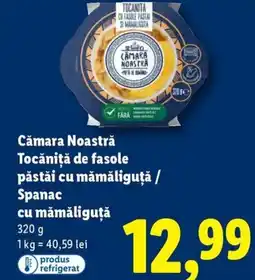 Lidl Cămara Noastră Tocăniţă de fasole păstăi cu mămăliguță / Spanac cu mămăliguță Ofertă