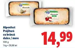Lidl Alpenfest Prăjitură cu brânză dulce / mere Ofertă
