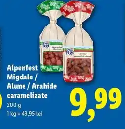 Lidl Alpenfest Migdale / Alune / Arahide caramelizate Ofertă