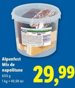 Lidl Alpenfest Mix de napolitane Ofertă
