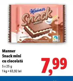 Lidl Manner Snack mini cu ciocolată Ofertă