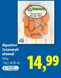 Lidl Alpenfest Crenvursti afumați Ofertă
