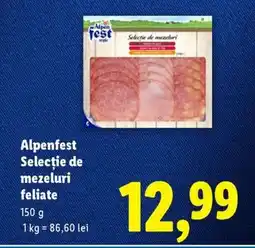 Lidl Alpenfest Selecție de mezeluri feliate Ofertă