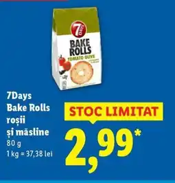 Lidl 7Days Bake Rolls roşii şi măsline Ofertă