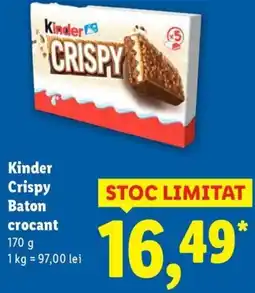 Lidl Kindler Crispy Baton crocant Ofertă
