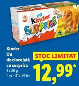 Lidl Kinder Ou de ciocolată cu surpriză Ofertă