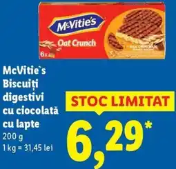 Lidl McVitie's Biscuiţi digestivi cu ciocolată cu lapte Ofertă