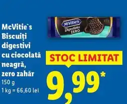 Lidl McVitie's Biscuiţi digestivi cu ciocolată neagră, zero zahăr Ofertă