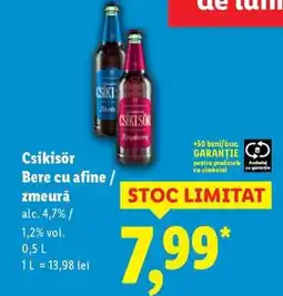 Lidl Csikisör Bere cu afine/ zmeură Ofertă