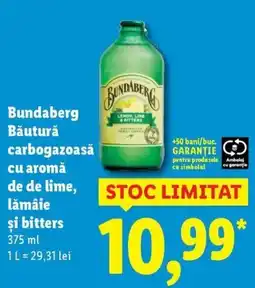 Lidl Bundaberg Băutură carbogazoasă cu aromǎ de de lime, lămâie şi bitters Ofertă