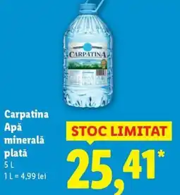 Lidl Carpatina Apa minerală platǎ Ofertă