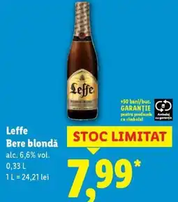 Lidl Leffe Bere blondă Ofertă