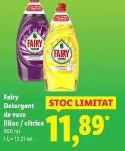 Lidl Fairy Detergent de vase liliac / citrice Ofertă