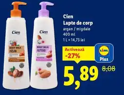 Lidl Cien Lapte de corp argan/ migdale Ofertă